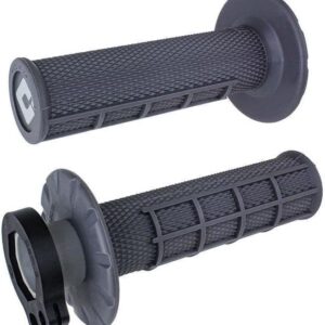 Odi Half Waffle V2 MX Lock-On Grips - 2 & 4-Stroke (Graphite)
