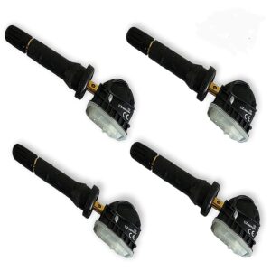 Schrader 33500 EZ-Sensor (314.9 MHz, 315 MHz, and 433 MHz) Programmable Fixed Angle Valve Tire Pressure Monitoring Sensors (TPMS), Needs Programming Before Installation - (Pack of 4)
